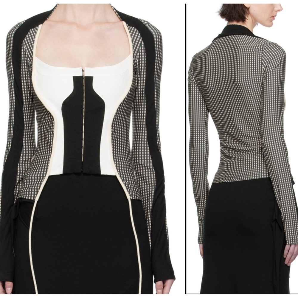 Ssense Ottolinger Deconstructed Dirndl Corsage - Plaid XL